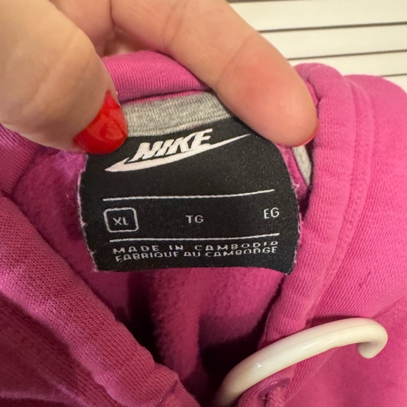 Nike Men's Fuchsia Hoodie Sweater, Size XL - Picture 2 of 4